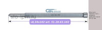 Пилот для корончатых сверл по металлу 6,34х102 CAT-TOOLS E арт. 51.20.63.102