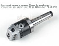 Расточной патрон с конусом Морзе 3 с резьбовым отверстием для расточки от 10 до 125мм. Арт. F1-12-KM3