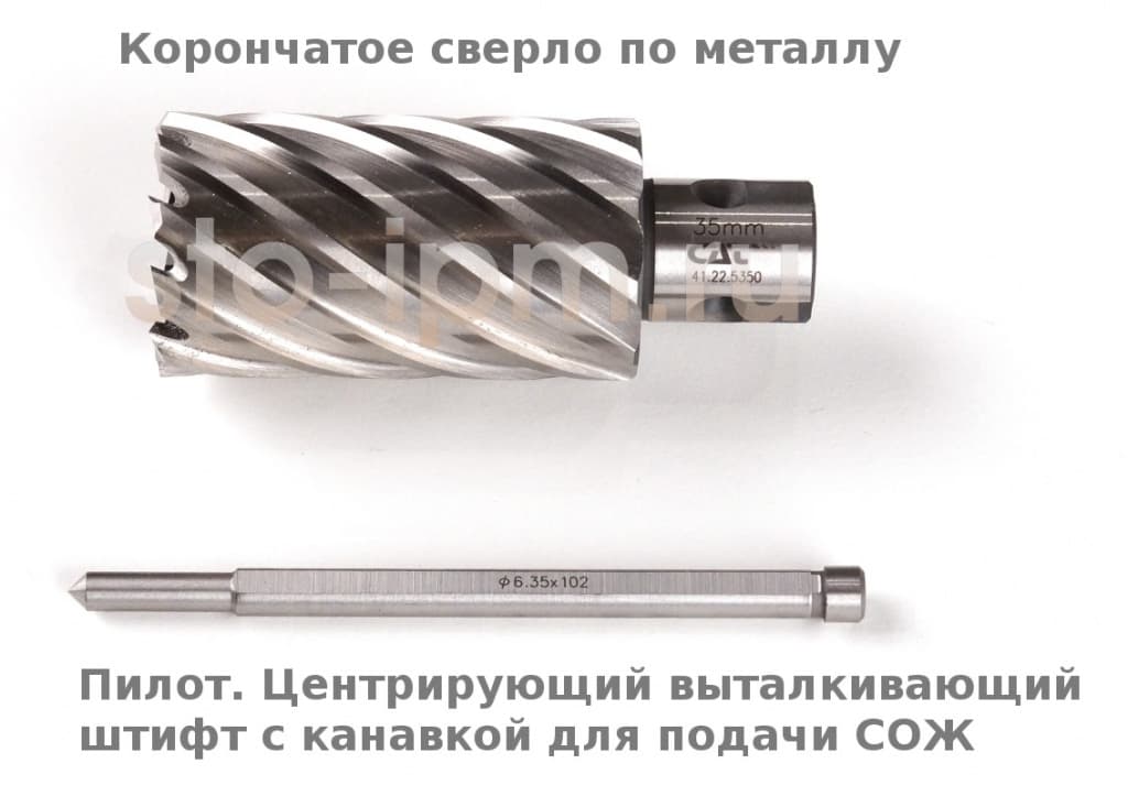 Пилоты для корончатых сверл по металлу